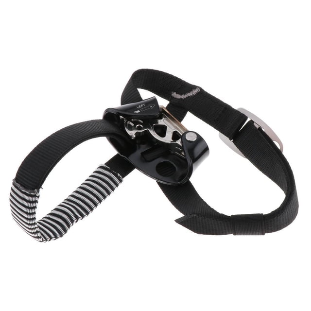 Greeniant Al aire libre Pie Ascender Rock Climbing Mountaineering Gear Izquierda Negro Escalada