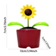 thumbnail image 4 of Cute Sunflower Dancing Flowers Swinging Sunflower Insect Flip Flap Flowers Eco-Friendly Solar Power Bobblehead Dancing Flowers for Car Home Decoration Car Auto Interior Accessories Ornament, 4 of 6
