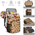 thumbnail image 5 of Travel Cooler Bag - Beige and Black Of Leopard Print Camping Beer Cooler Backpack with Bottle Opener- Waterproof Insulated Picnic Backpacks - Cooler Bag for Beach, 5 of 6
