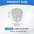 thumbnail image 2 of Uxcell Gutter Guard Filter, Termination Cap Mesh Screen Roof Vent Cover Stainless Steel Conical Exhaust Pipe Cover 2.56"-2.1"(65mm to 53.5mm), 2 of 7
