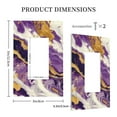 thumbnail image 3 of Disketp Purple Gold Marble Swirls Decorative Light Switch or Outlet Wall Plate with Safety Cover-Style U, 3 of 6