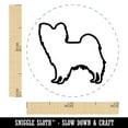 thumbnail image 2 of Papillon Continental Toy Spaniel Dog Outline Self-Inking Rubber Stamp Ink Stamper - Sky Blue Ink - Mini 1/2 Inch, 2 of 7