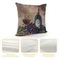 thumbnail image 4 of Orinice Grapes Wine Graphic Decorative Cushion Throw Pillow Cover for Home Living Room Sofa Bedroom Car Couch, Short Plush 1PC 24x24in, 4 of 5