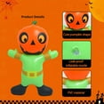 thumbnail image 6 of Dserhfy Halloween Inflatable Pumpkin Decoration Spooky Giant Blow Up Figure with Pumpkin Head for Lawn Yard Party Garden Outdoor Decoration, 6 of 8