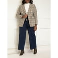 thumbnail image 3 of ELOQUII Elements Women's Plus Fitted Angular Tweed Blazer, 3 of 5