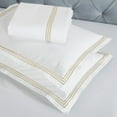thumbnail image 5 of Superior Brandon Embroidered Cotton Duvet Cover Set, Full/Queen, White/Gold, 5 of 11