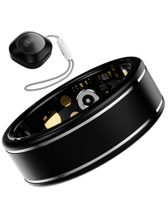 Smart Ring for Men Women Fitness Tracker Ring with Black 10