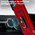 thumbnail image 3 of for Motorola Edge Plus 2023 Case w/ Slide Camera Cover HD Screen Protector [ Grade 16ft. Drop Tested]  Ring Holder Kickstand Protective Phone Case for Motorola Edge+ Plus 2023, Red, 3 of 9