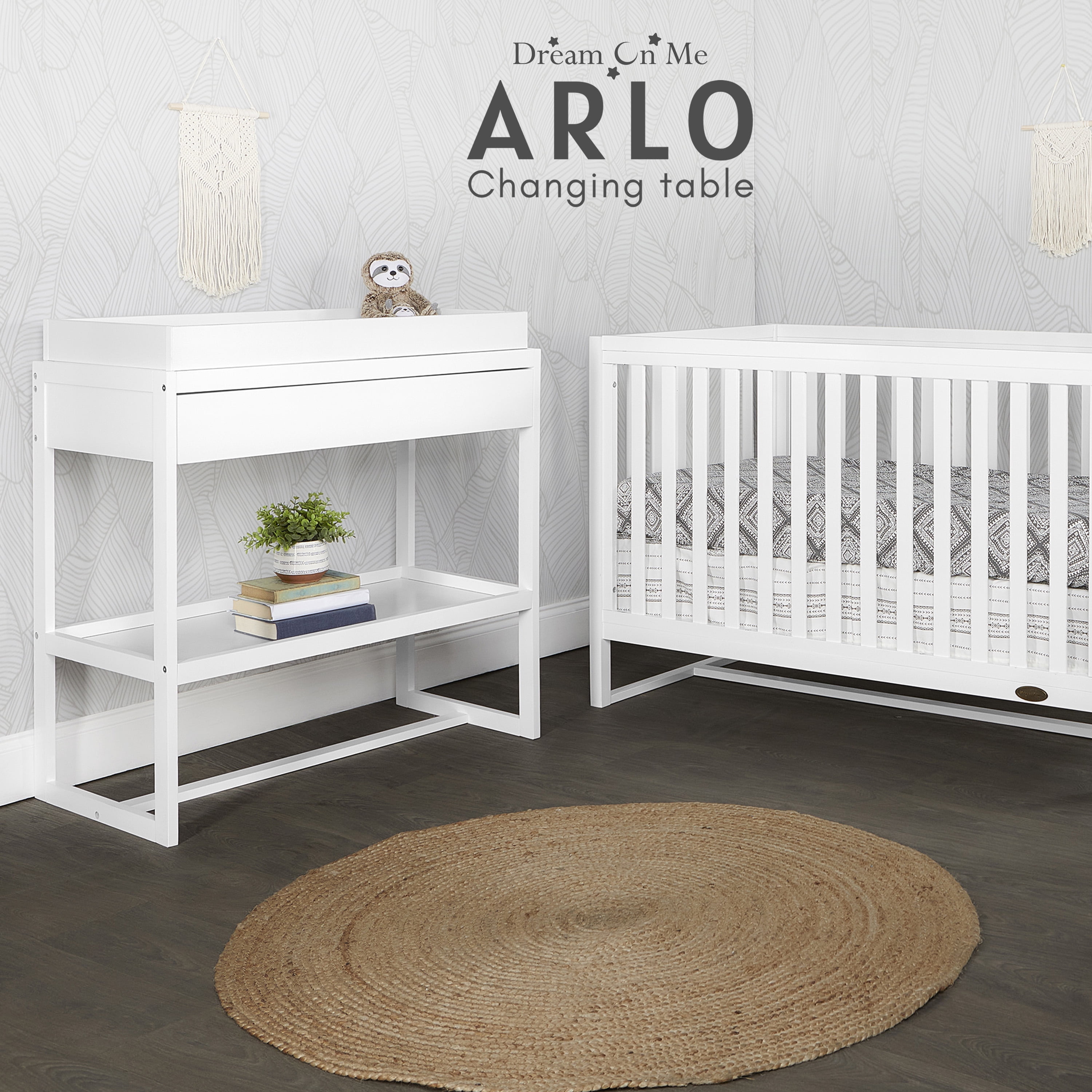 Dream On Me Arlo Changing Table, Made of Solid New Zealand Pinewood, White