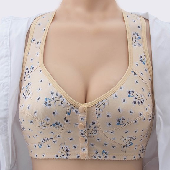 Summer Savings Clearance 2025! TAGOLD Womens Plus Size Bra Clearance,Summer Casual Bras for Womens,Women's No Steel Ring Lactation Vest Bra Back Adjustment Yoga Running Bra