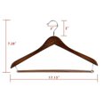 thumbnail image 5 of Quality Hangers Wooden Hangers Beautiful Sturdy Suit Coat Curved Hangers Great for Travelers Heavy Duty Hanger with Locking Bar - Retro Finish (5), 5 of 6