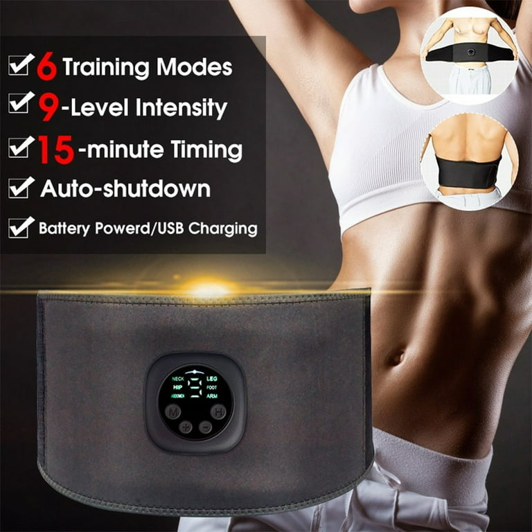 JGOO EMS electric muscle stimulator, smart electric abdominal muscle  stimulator for fitness, weight loss and fat burning 