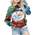 thumbnail image 2 of Hicidod Christmas Sweatshirt for Kids Santa Claus Graphic Girls Shirts Crewneck Long Sleeve Pullover Top Clothes, 2 of 4
