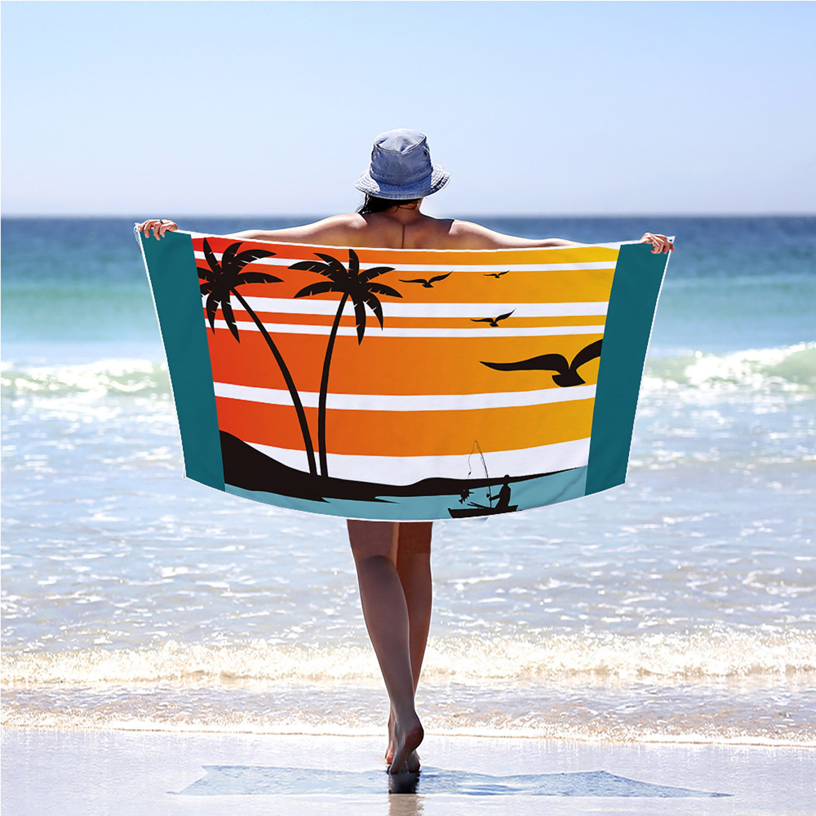 iLH 1Pcs Quicky-dry Microfiber Beach Towels Yoga Mat Sand Beach Towel ...