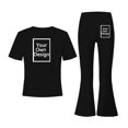 thumbnail image 5 of LvhaoGJOB Little Kids Girls T-Shirt and Shorts Outfit Set, Black - graphic print, custom print, 5 of 7