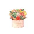 thumbnail image 2 of HONGLIN 3D Bronzing Bouquet Paper Carving Greeting Card, Handmade Mother'S Day Blessing Message Card (C), 2 of 4