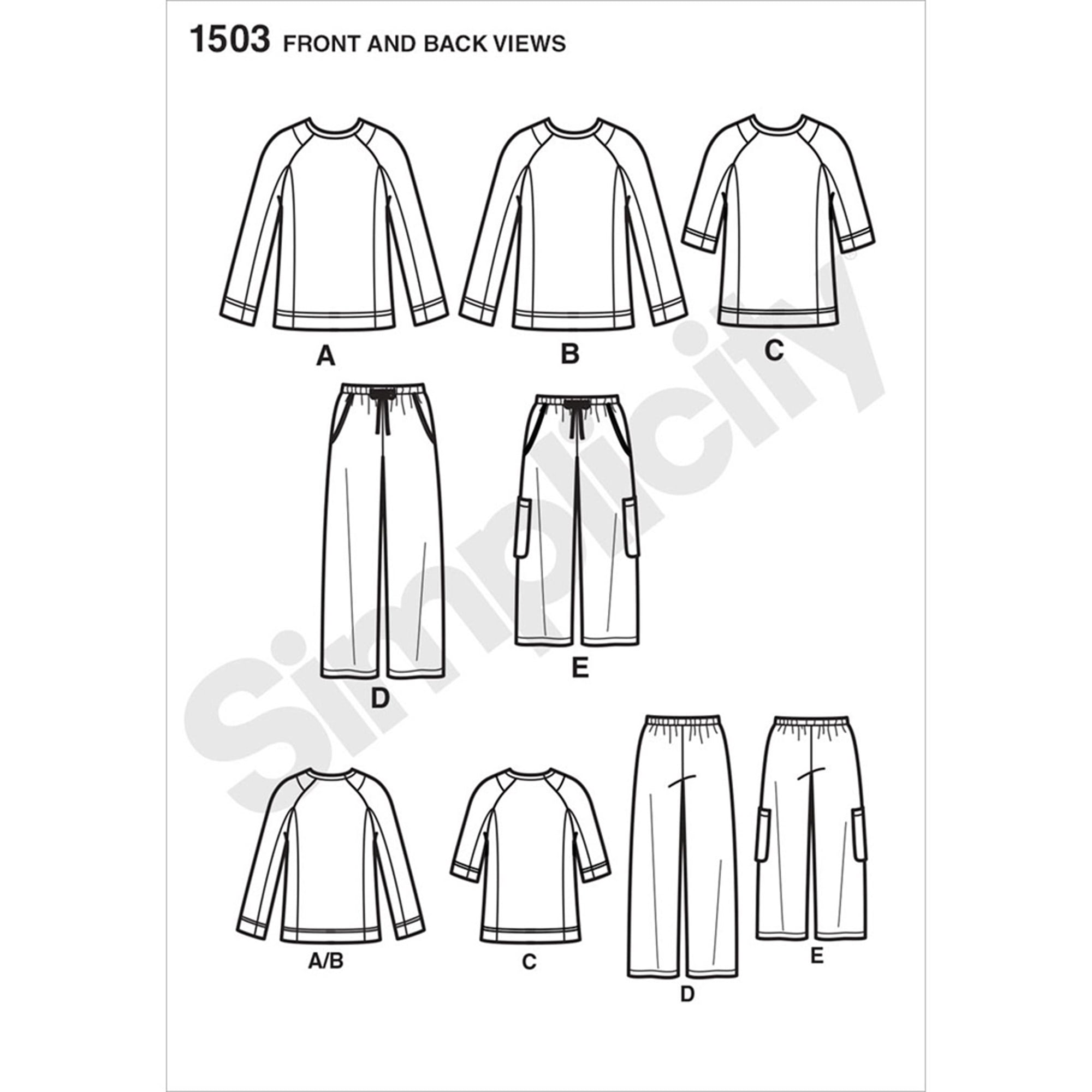 Simplicity Adults' Size XS-XL Sleepwear Pattern, 1 Each - Walmart.com ...