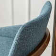 thumbnail image 5 of FOWEOAIU Bar Stools Fabric Upholstered Adjustable Swivel Counter Stool 26"，with Footrest for Bar, Kitchen Island, Bistro, Blue (Set of 2）, 5 of 10