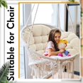 thumbnail image 6 of 4 Pcs Floor Pillows Cushions 22 x 22 Inch Round Square Large Meditation Floor Pillow for Adults Meditation Cushion for Seating Gift Christmas(Beige,Round), 6 of 6