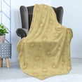 thumbnail image 4 of Beige Soft Flannel Fleece Throw Blanket, Pumpkins on Earth Background Halloween Harvest Seasonal Squash Farm Plant Illustration, Cozy Plush for Indoor and Outdoor Use, 50" x 70", Beige, by Ambesonne, 4 of 5