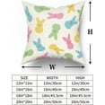 thumbnail image 6 of Easter Pillow Covers 16x16 Set of 2 Spring Bunny Print Colorful Holiday Decor Soft Cotton Cushion Case for Home Couch Bed, 6 of 6