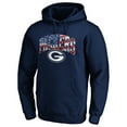 thumbnail image 2 of Men's Navy Green Bay Packers Banner Wave Fitted Pullover Hoodie, 2 of 3