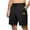 Black, variant on Yghzkop Men's Beach Shorts Side Vent Design Quick Dry Drawstring Elastic Waist Casual Solid Color Swim Trunks with Pockets for Pool Sports