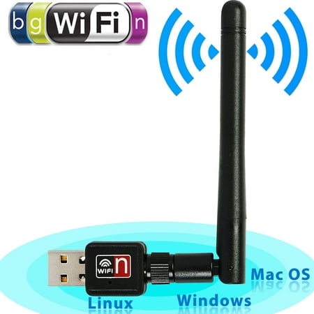 USB WiFi Adapter 2.4G 150Mbps Dongle Wireless Network Adapter Support IEEE 802.11b/g/n LAN Card (Best Wireless Network Card 2019)