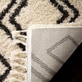 thumbnail image 2 of SAFAVIEH Moroccan Fringe Shag Serafim Geometric Area Rug, Cream/Charcoal, 6'7" Square, 2 of 3