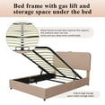 thumbnail image 3 of Llinc Store Upholstered Platform Full Size Hydraulic Storage Bed, Lift Up Storage Bed with Rgb Led Light, Bluetooth Speaker, No Box Spring Needed, Pink, 3 of 10
