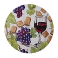 thumbnail image 4 of HAOXIT  Round Tablecloth, Watercolor Glass of Red Wine and Grapes Washable Tablecloth Protector for Dining Table, Buffet Parties and Camping 31-35, 4 of 8