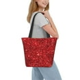thumbnail image 2 of Fotbe Red Glitter Bolsa de Playa con Estampado, Bolsa de Hombro, Bolsa de Mano Espaciosa, Bolsa de Viaje Ligera, Bolsa de Compras Versátil, 2 of 6