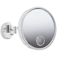 thumbnail image 5 of Jerdon 9.5 inch Diameter Wall Mount Makeup Mirror, Chrome, 3X Magnification, Plug In-Model JD7C, 5 of 6