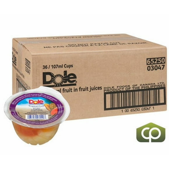 Dole Tropical Fruit Mix in Juice 107ML/3.6 oz (36/Case) - Convenient and Refreshing