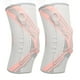 thumbnail image 1 of 1 par de rodilleras de nailon tejidas con resorte de silicona, rodillera de compresión para deportes, correr, rosa, gris, XL, 1 of 12