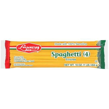 (6 Pack) Luxury: Pasta Spaghetti (4) Enriched, 16 (Best Way To Boil Spaghetti Noodles)