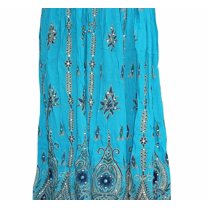 Womens Bollywood Indian Long Skirts Sequins Ankle Length Rayon India Clothing
