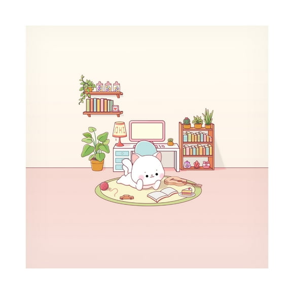 Trademark Fine Art Xuan Thai Kitty Room Canvas Wall Art