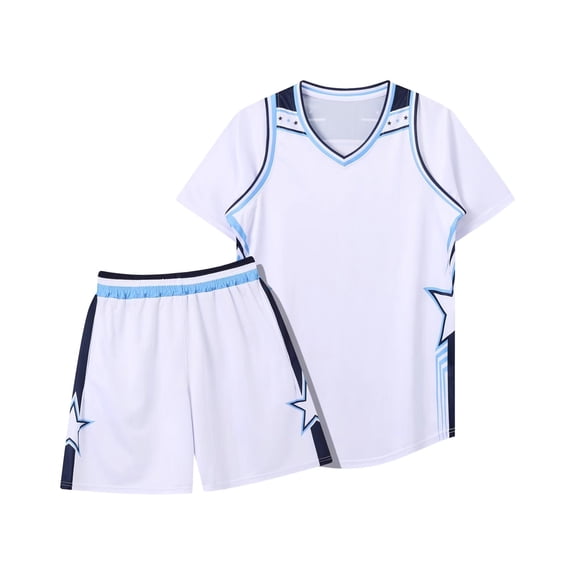 FUZHIQ Boys Activewear Set-2 Piece Athletic Basketball Shirt and Gym Shorts, Lightweight Breathable Sports Outfit for Boys,3-16 Years