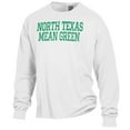 thumbnail image 2 of Men's ComfortWash White North Texas Mean Green Garment Dyed Long Sleeve T-Shirt, 2 of 3