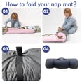 thumbnail image 5 of KAINSY Personalized Name Toddler Nap Mat with Blanket and Pillow Case, Soft and Cozy for Preschool, Children Daycare, Custom Owl Theme Kids Sleeping Bag for Boys and Girls, 5 of 8