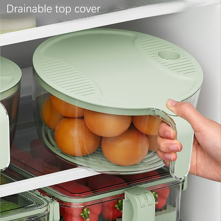 

Hglyxoae Hand-Free Rice and Vegetable BasketFruit and Vegetable Drainage BasketRefrigerator Freshness Container Work Desk for Home office