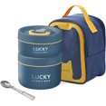 thumbnail image 1 of czcpp-Bento Box Adults Lunch Box, Keep Warm Thermal Lunch Container for Food, 18/8 Stainless Steel Portable Insulated Food Container with Bag, Induction Cooker & Microwave Safe, 1 of 4