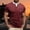 Red, variant on Men Tshirt Short Sleeve Crewneck Henley Shirt Loose Fit Red Tshirt with Button Work Shirts for Men