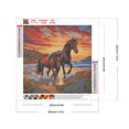 thumbnail image 2 of Pintura de diamante 5D DIY Kit de caballos de taladro redondo completo decoración del hogar arte artesanal 30x30cm, 2 of 9