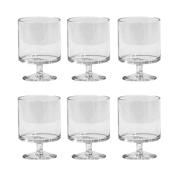 Acrylic Stacking Wine Glass - Clear - 9.4 oz - Set of 6