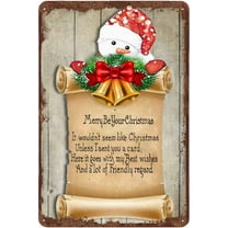 Merry Be Your Christmas Friend Funny Metal Sign Inspirational Quote Sign Novelty Sign Metal Retro Wall Decor Sign Gift For Best Friends 12x8 Inch