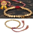 thumbnail image 6 of Tibetan Buddhist Braided Handmade Cotton Copper Beads Rope Bracelet Bangle 2022 G0U8, 6 of 9