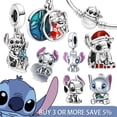 thumbnail image 2 of 925 Sterling Silver Disney Series Lilo Stitch Charm Fit Pandora Bracelet Silver 925 Original Bead Charms for Jewelry Making Gift Gao Jinjia LED, 2 of 2