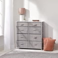 thumbnail image 6 of mDesign Tall Storage Dresser Furniture, 8 Slim Removable Fabric Drawers, Gray, 6 of 7